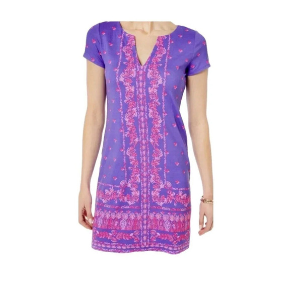 Lilly Pulitzer Purple and Pink Midi Dress - Picture 8 of 9